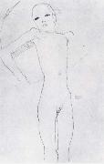 Egon Schiele Nude girl oil painting
